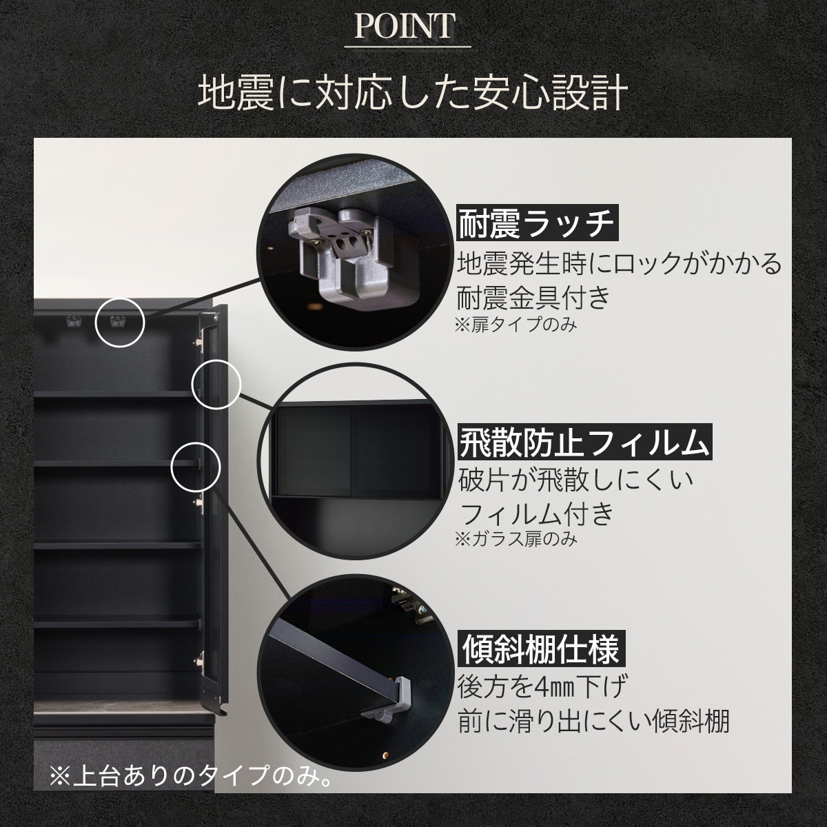 楽天市場】キッチンボード(リガーレ GH160D50OPCJ GYBK) ニトリ 【配送