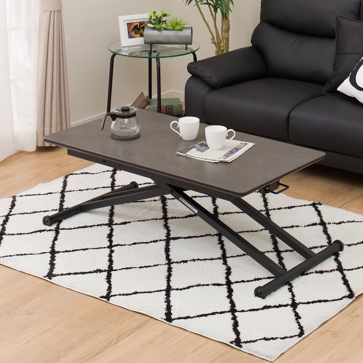 楽天市場】昇降式センターテーブル(TJ01 セラミック） ニトリ 【配送員