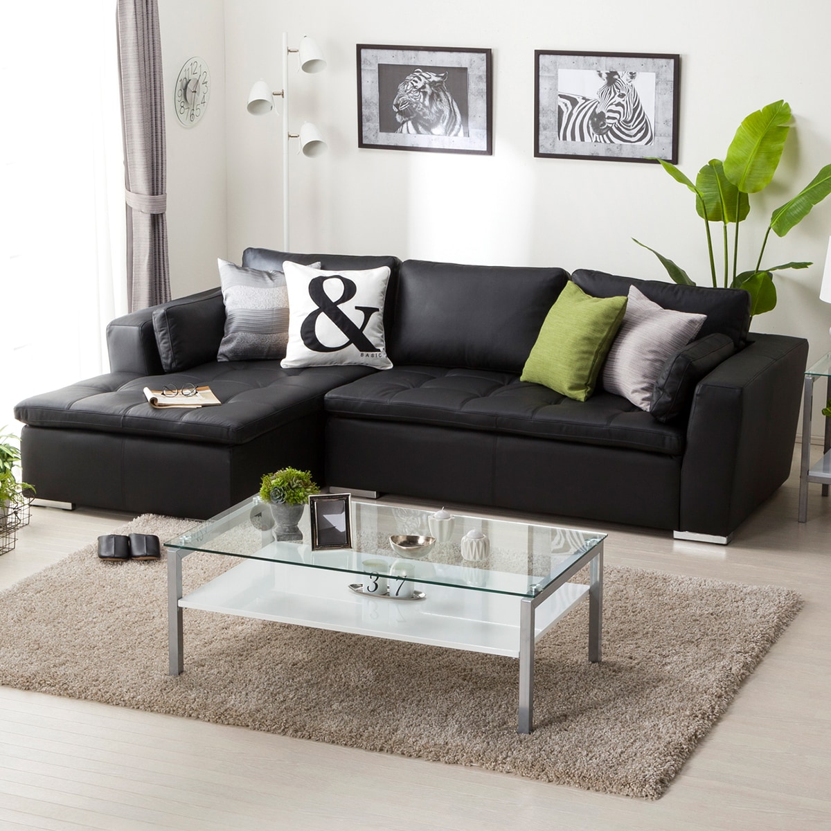 楽天市場】カウチソファ (ダブルライン3RC 革) ニトリ 【配送員設置