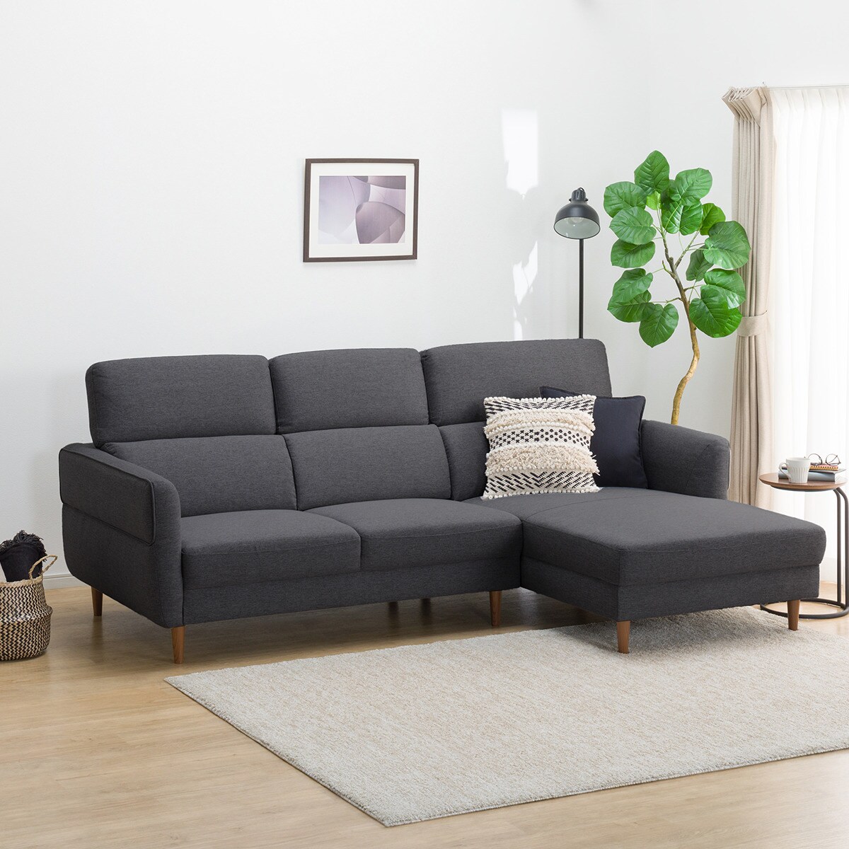 引き取り限定＠東京】ニトリ カウチソファ 布張り 引き取り限定＠東京