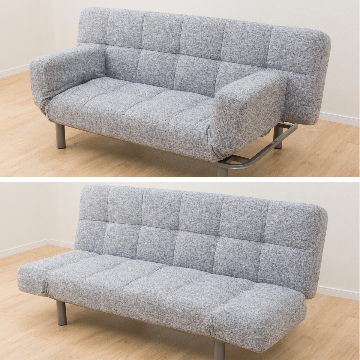 楽天市場】背もたれと肘掛けが動く ソファベッド (マークスAM GY