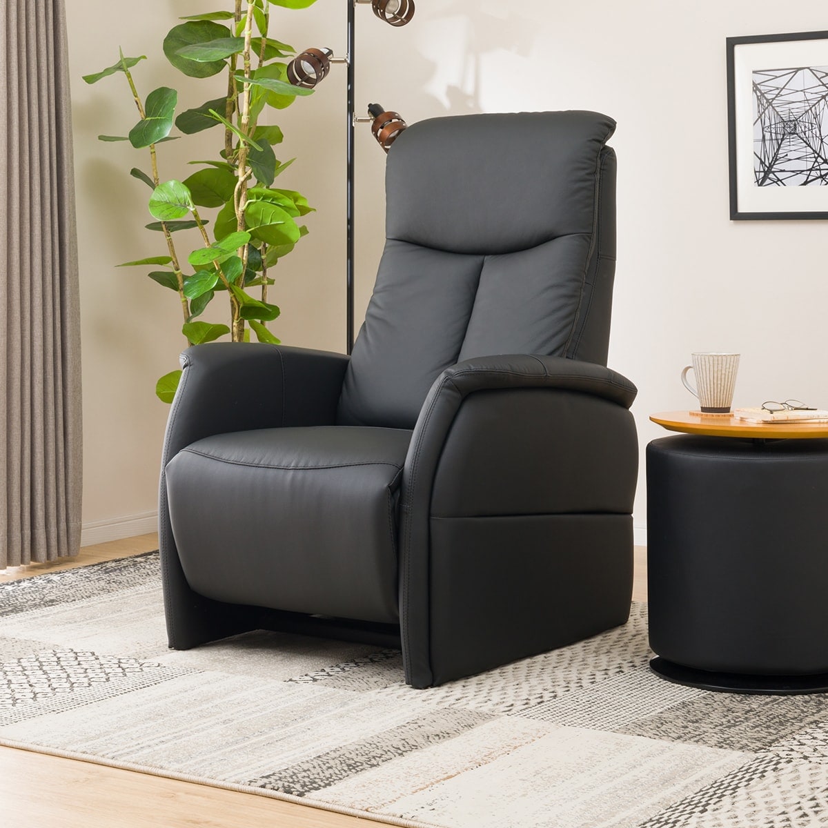 楽天市場】[幅76cm]電動リクライニングチェア (コンフェ革 BK) ニトリ