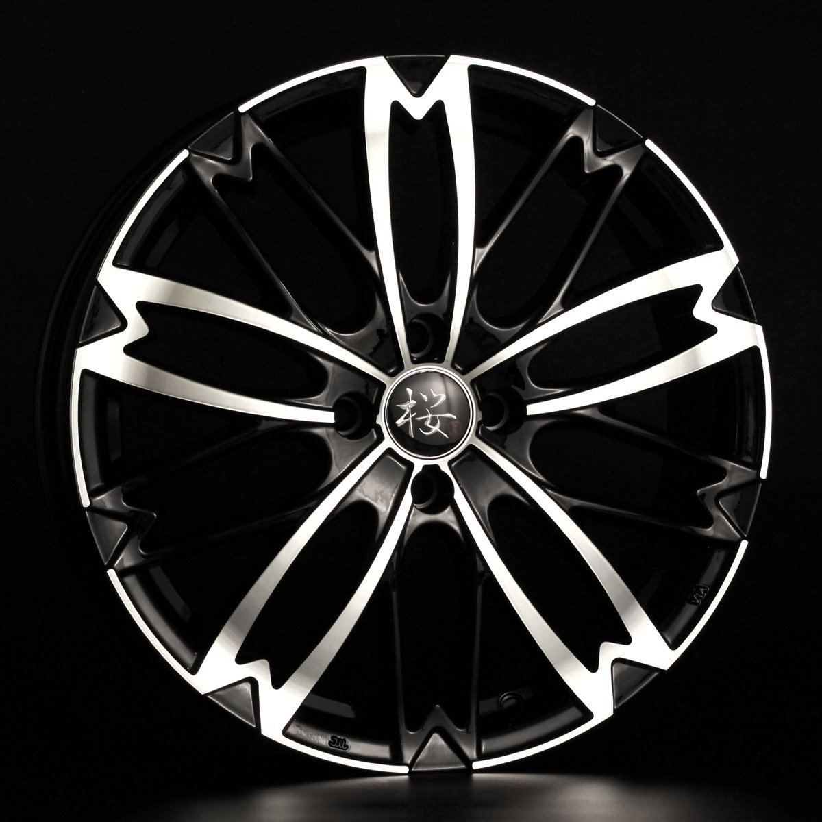 楽天市場】和道桜！5分咲！17インチ×6J 100/4H INSET40 ブラック