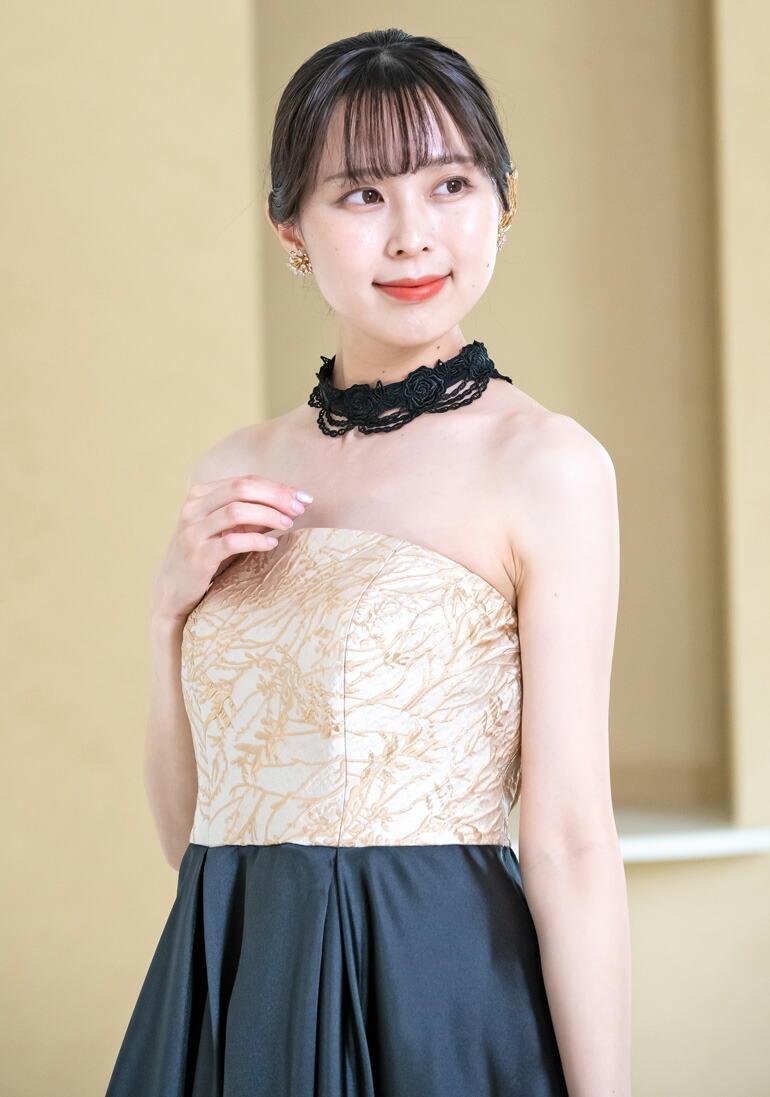 楽天市場】演奏会 ロングドレス 演奏会用ドレス ジャガード ブラック