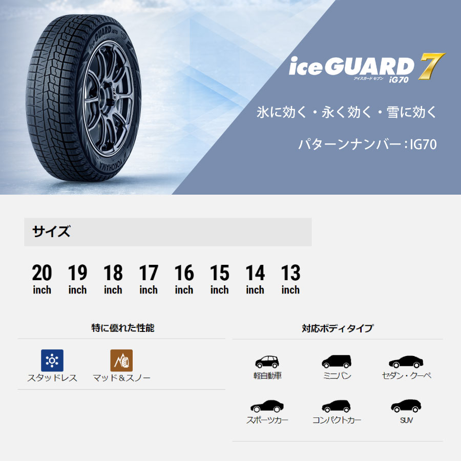 楽天市場】4本セット ヨコハマタイヤ ice GUARD 7 R8229 195/50R19 88Q