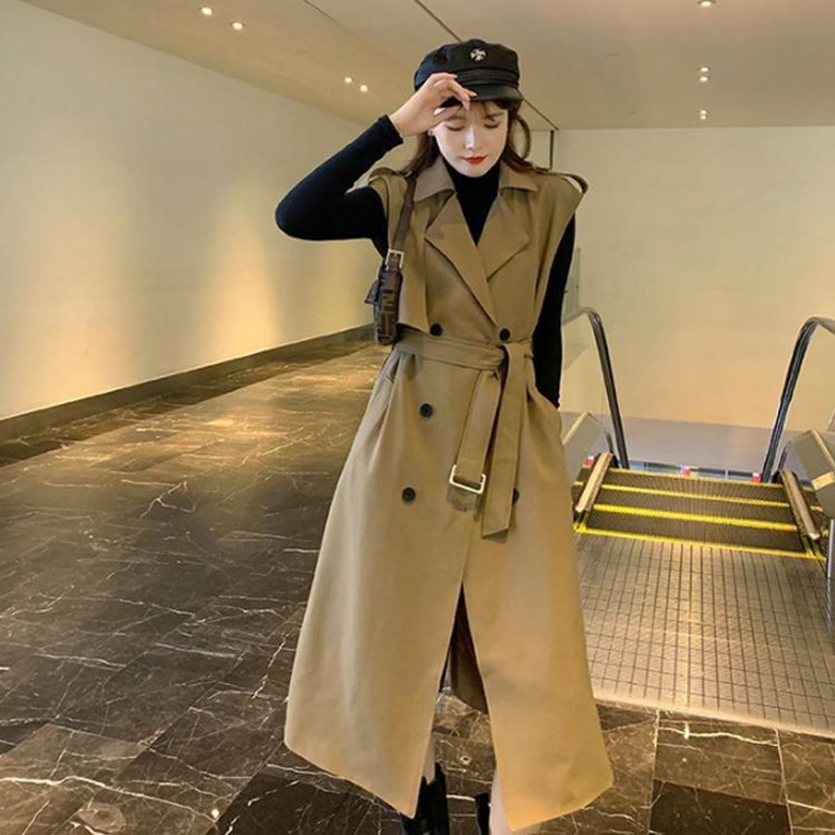 楽天市場】 ロングベスト 冬 ロング丈 ジレ アウター 襟付き ウエスト