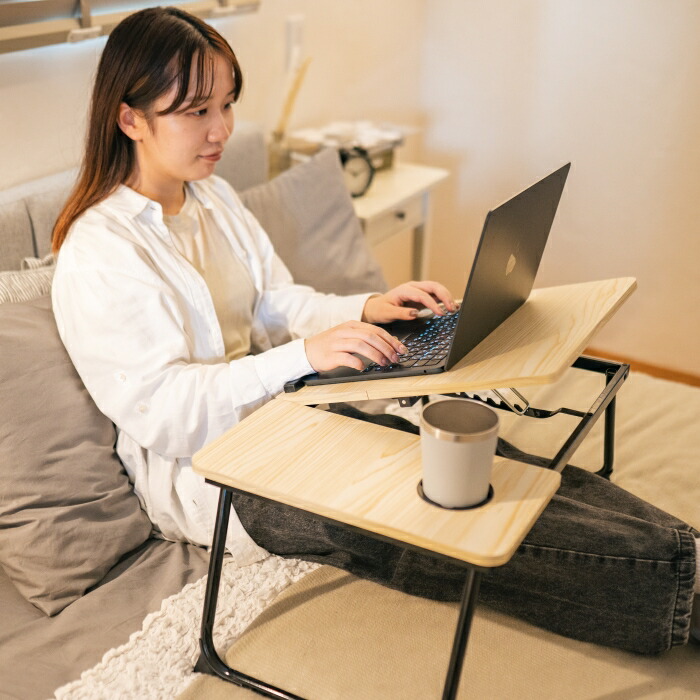 楽天市場】ナフコ 2スペースローデスク ナチュラルウッド調 : ホー