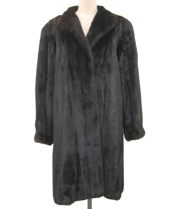 楽天市場】【中古】中古美品 毛皮 ムーンバットミンク ロングコート(9