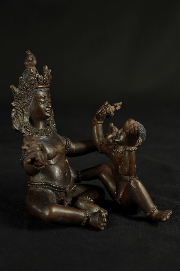 楽天市場】普賢シャクティ(歓喜仏)銅造彫金仕上げ : 仏像仏画チベット