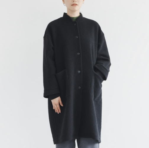 美品】D/クラスカ/エアブラシュジャージーコート/マオカラーロング