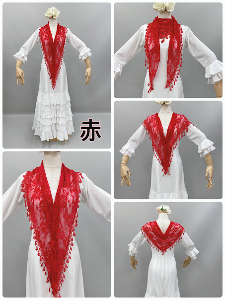 楽天市場】フラメンコ衣装 花柄 刺繍 シージョ 伸縮レース ドロップ