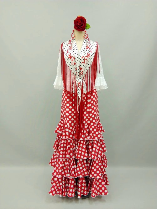 楽天市場】フラメンコ衣装フレコ付きシ−ジョフレコ付きシ−ジョ刺繍