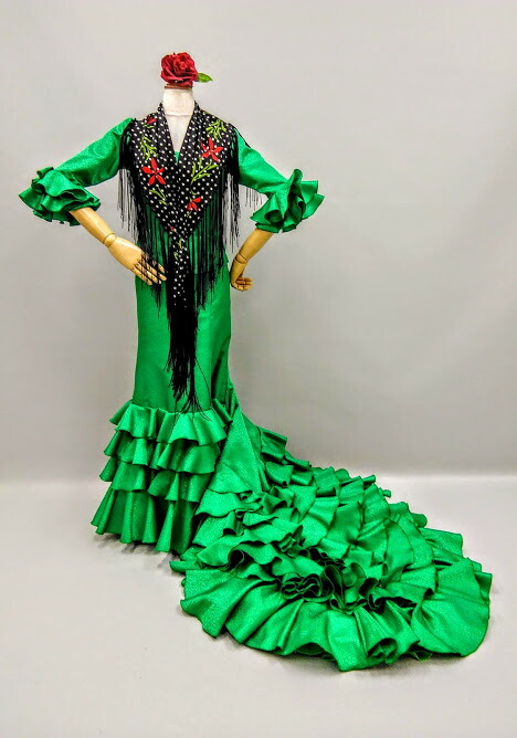 楽天市場】フラメンコ衣装フレコ付きシ−ジョフレコ付きシ−ジョ刺繍