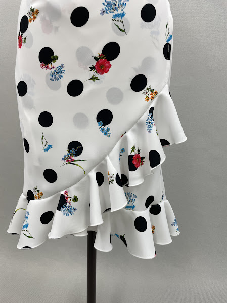 楽天市場】フラメンコ シージョ 巻きスカート セット 黒白水玉シージョ