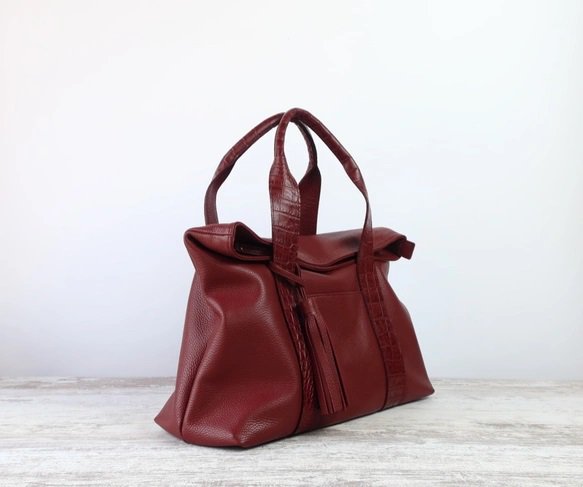 楽天市場】セレクトトートzip☆ボルドー・ファスナー付き・マチ幅