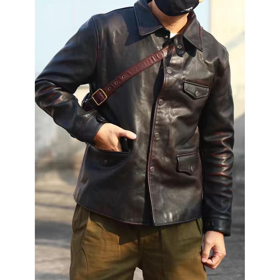 楽天市場】強くお勧め☆1.0mm 茶芯ホースハイド 30's ワークコート