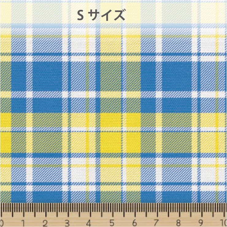 楽天市場】チェック柄 生地 スウェーディッシュブルーxイエロー 4141
