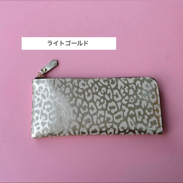 楽天市場】名入れ可 長財布 ヒョウ柄 ゴールド シルバー アニマル柄 豹