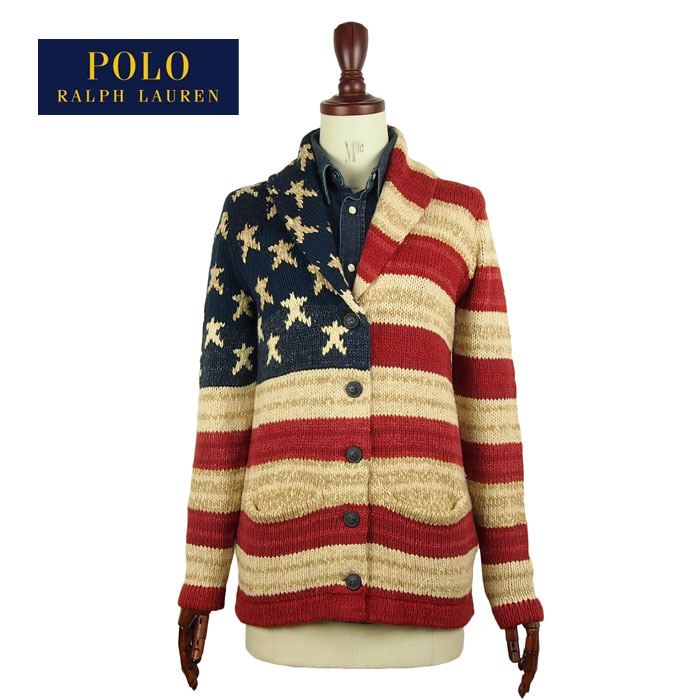 Polo Ralph Lauren RLロゴ星条旗 カーディガン 中古・古着通販】POLO