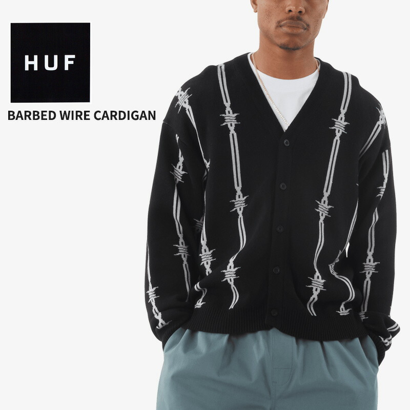 楽天市場】ハフ HUF BARBED WIRE CARDIGAN トップス カーディガン