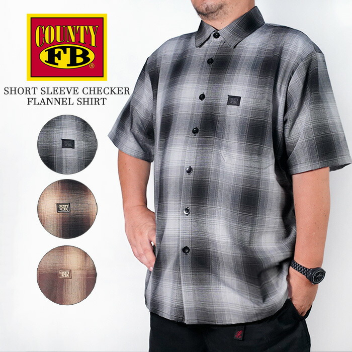 楽天市場】レビューでクーポン☆ FB カウンティ 半袖チェックシャツ