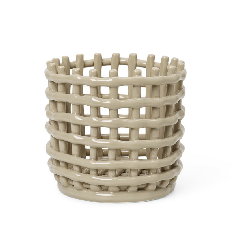 楽天市場】Ferm Living セラミック バスケット S カシミア ベージュ