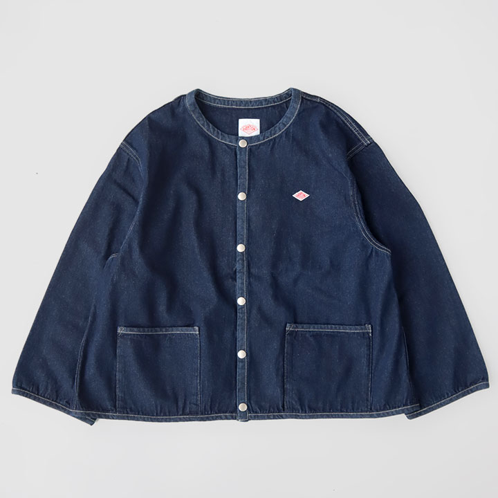楽天市場】DANTON ダントン｜ノーカラー デニムジャケット DT-B0397DNS