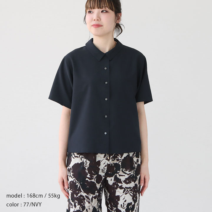 楽天市場】mizuiro ind(ミズイロインド) ポプリンハーフスリーブシャツ