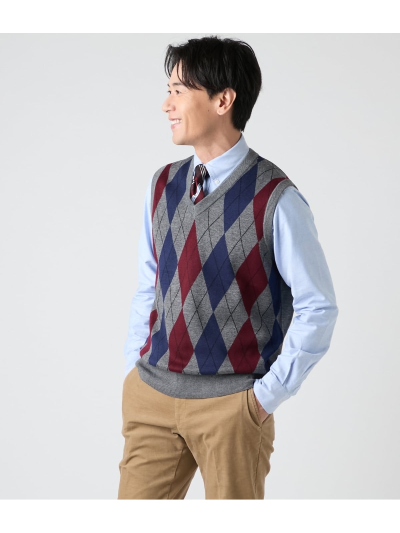 楽天市場】グレー ベスト（ニット・セーター｜トップス）：メンズ