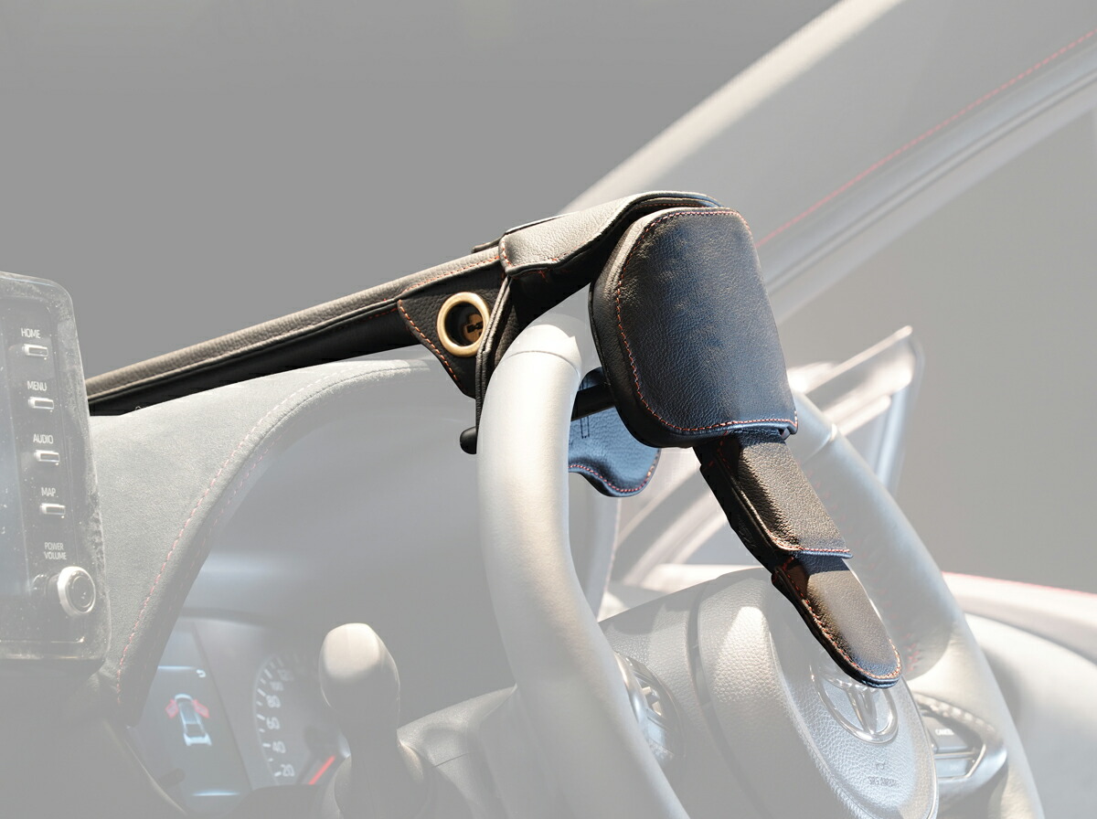 楽天市場】トムス TOMS ステアリングロック ハンドルロック 革 レザー