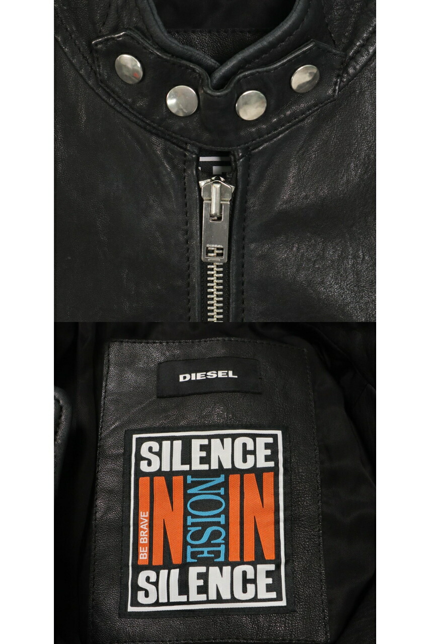 DIESEL⁄ディーゼル 00SH28 L-HARDSTYLE ラムレザー シングルライダース