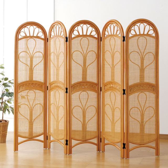 楽天市場】天然籐スクリーン 5連 パーテーション 衝立 目隠し 間仕切り