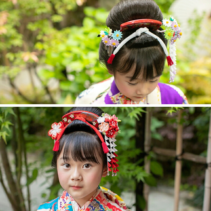 楽天市場】髪飾り 七五三 正絹ちんころ房付き 【七五三】七五三 日本髪