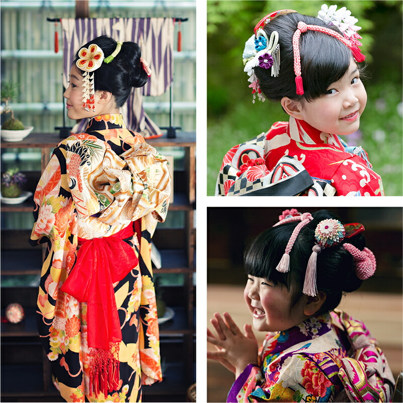 楽天市場】髪飾り 七五三 正絹 本絞りちんころ 房付き【3点までメール