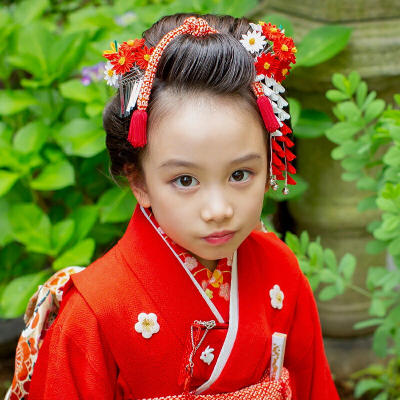 楽天市場】【七歳用】七五三 髪飾り 菊と紅葉の簪（かんざし）セット