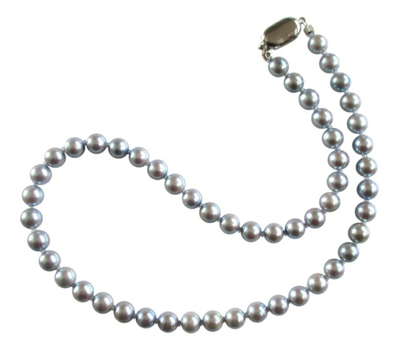 楽天市場】アコヤ真珠 ネックレス 7.0-7.5mm グレー あこや 本真珠