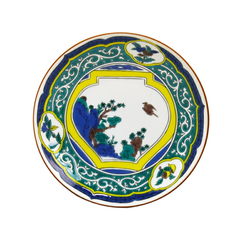 楽天市場】古九谷青手色絵壺花鳥図 5号皿 : TABLE ＆ STYLE