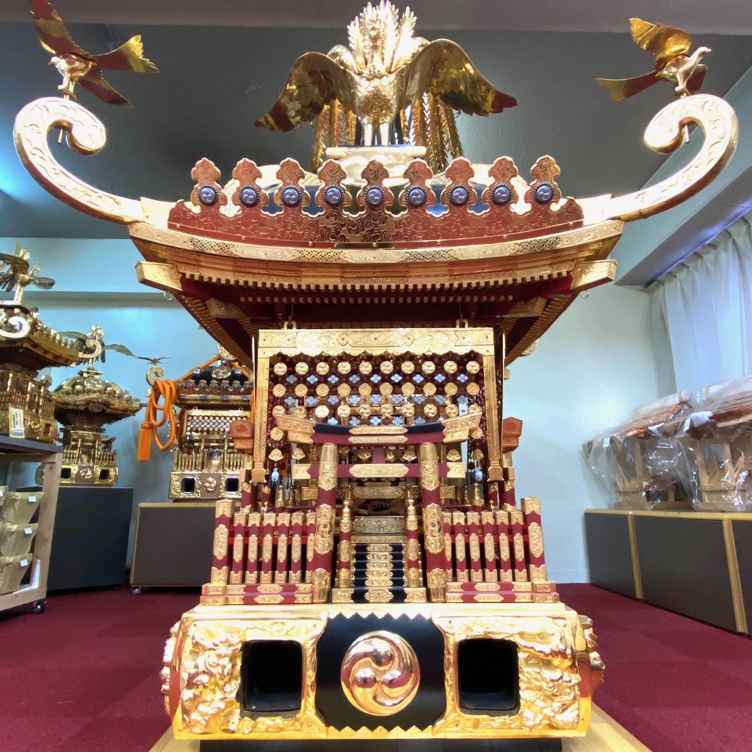 楽天市場】浅草 岡田屋布施神輿金具 瓔珞用 花菱 3枚セット材質:真鍮製