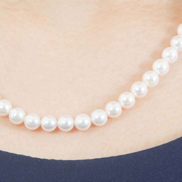楽天市場】花珠真珠 パール ネックレス あこや真珠 7.5mm 8mm 43cm
