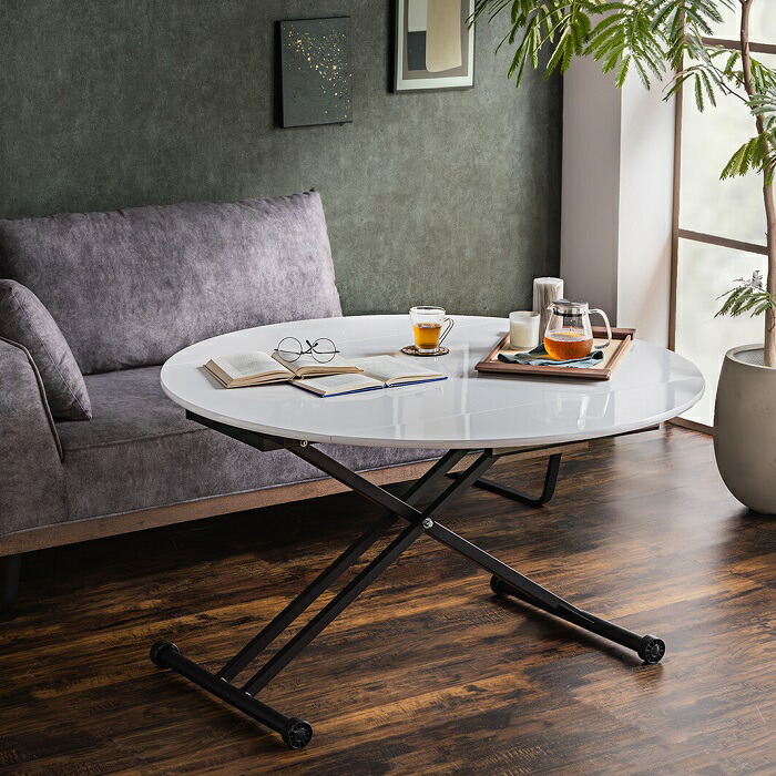 イタリア製 GORACO S.R.L 丸形・円形昇降テーブル、拡張式 イタリア製