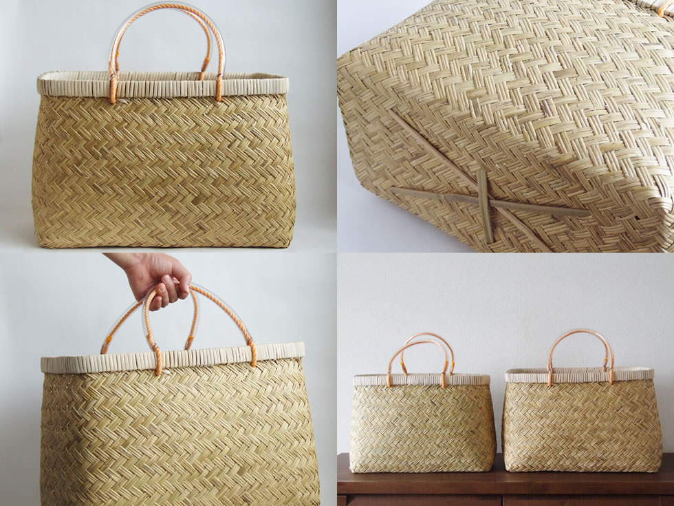 楽天市場】岩手県鳥越地区の竹細工スズ竹(篠竹)市場かご 尺四(W44cm