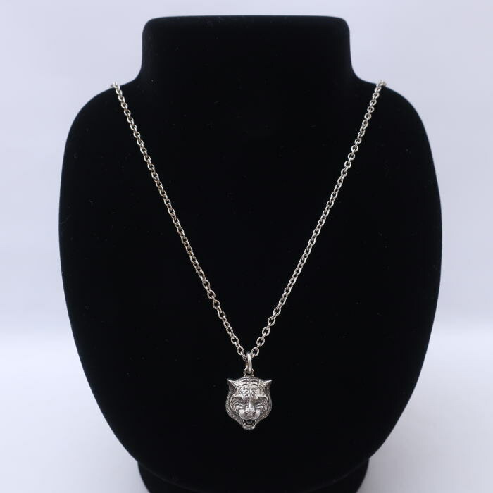 楽天市場】GUCCI グッチ キャットヘッド ペンダント ネックレス 925 SV