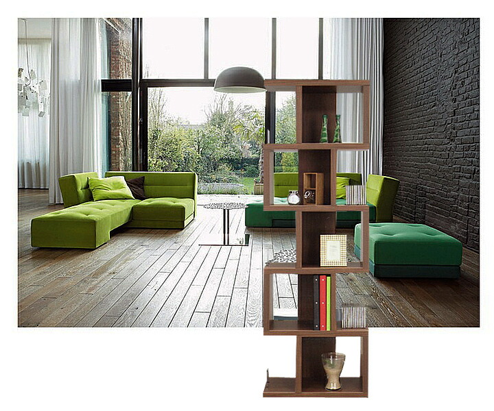 楽天市場】キャビネット ウォールナット デスクサイド オープンラック