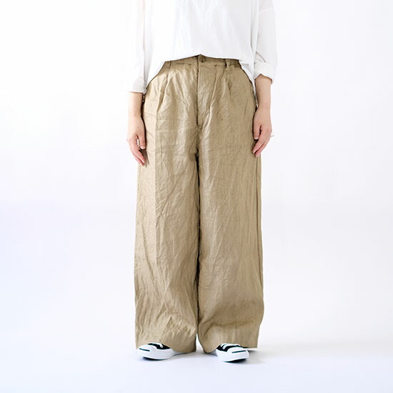 楽天市場】ヴェリテクール veritecoeur VC-2723 リネン タックパンツ