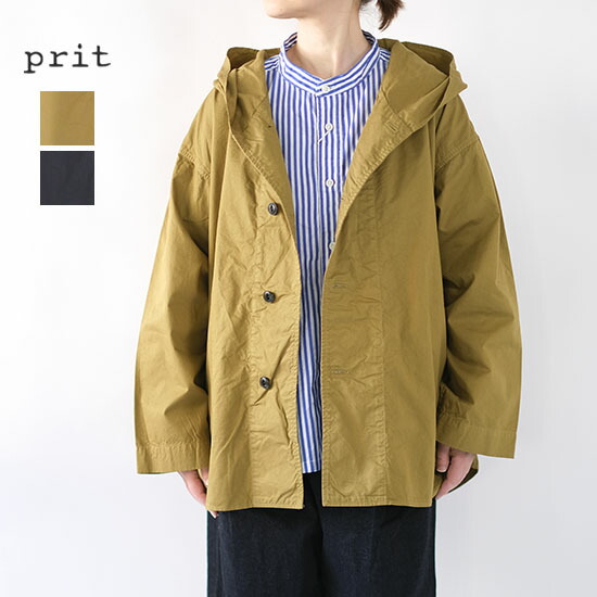 楽天市場】プリット prit 綾ダンプ フードシャツ ブルゾン P81529