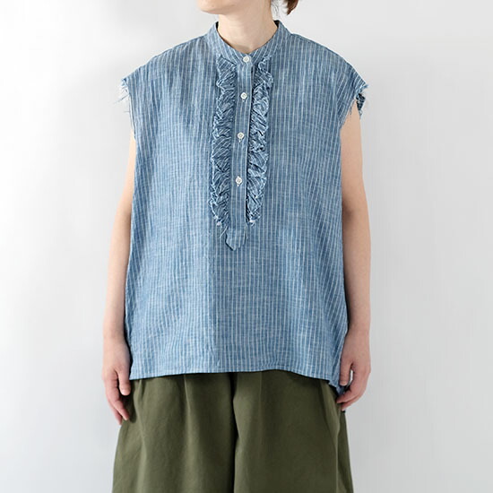 楽天市場】ダリア dahl'ia ストライプ・ギンガム フリル ブラウス DBL