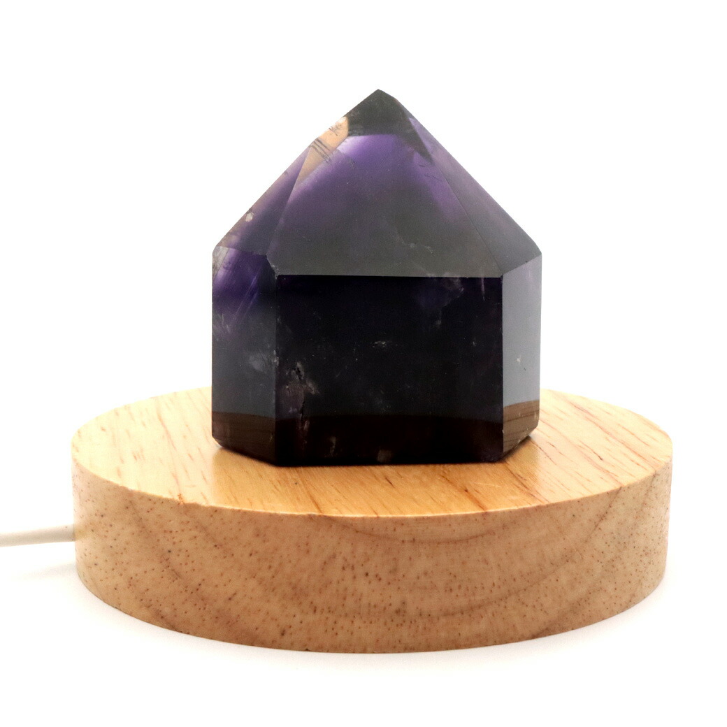 楽天市場】アメジスト 六角柱 ポイント LEDライト付き 1点もの