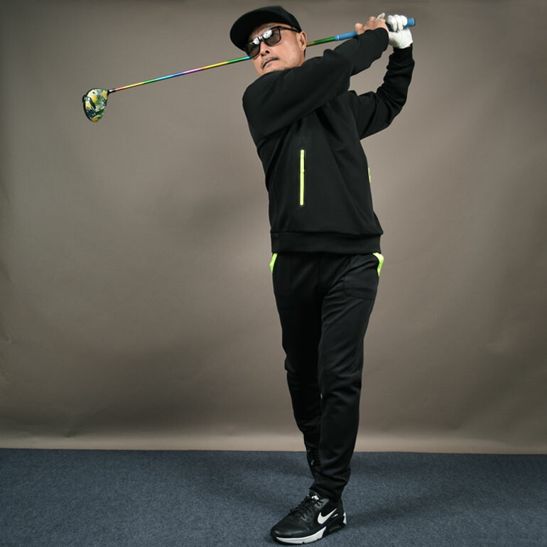 楽天市場】ゴルフウェア メンズ セットアップ 長袖 パンツ 秋 ゴルフ