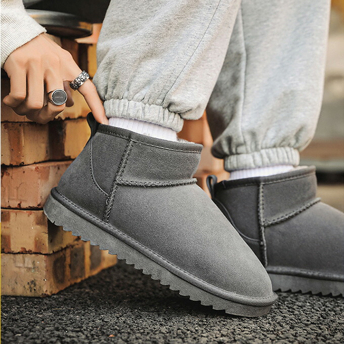 楽天市場】本革ムートンブーツ スノーブーツ メンズ リアルムートン