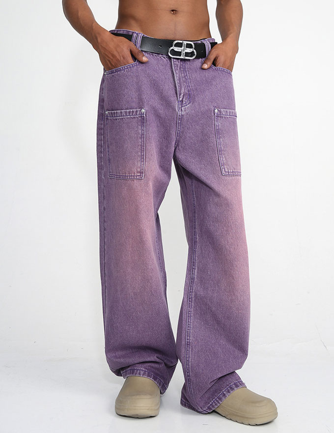 楽天市場】デニム ワイドパンツ メンズ ワイドデニム バギーパンツ
